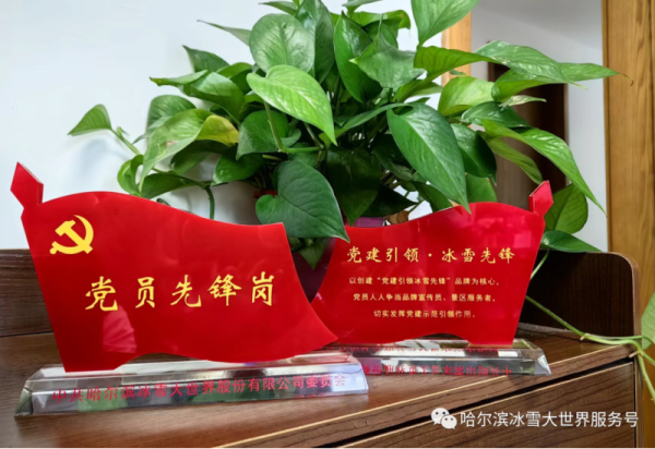 【党建引领 冰雪先锋】一面旗帜一份责任 一份光荣一份使命 | 冰雪大世界公司为“党建引领·冰雪先锋·党员先锋岗”岗位授牌